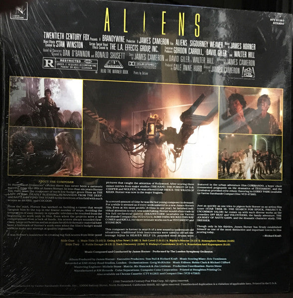 James Horner : Aliens (Original Motion Picture Soundtrack) (LP,Album,Stereo)