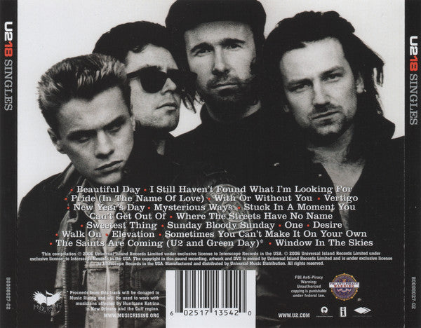 U2 : U218 Singles (Compilation,Reissue)