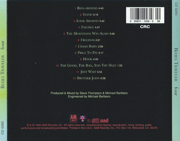 Blues Traveler : Four (Album,Club Edition,Reissue)