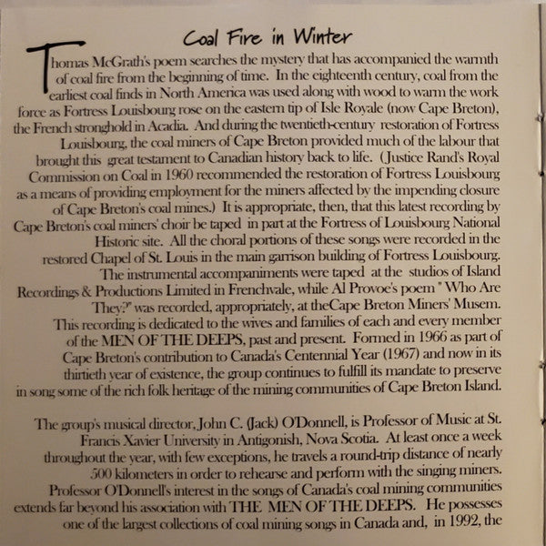 Men Of The Deeps, The : Coal Fire In Winter (Album)