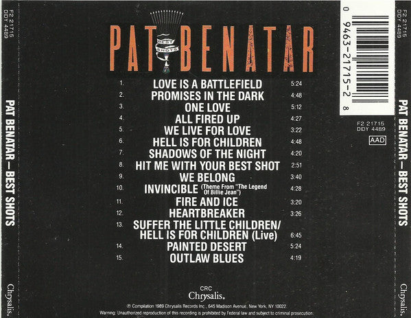 Pat Benatar : Best Shots (Compilation,Club Edition)