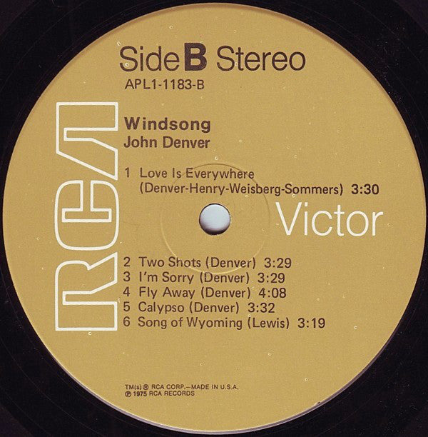 John Denver : Windsong (LP,Album,Stereo)