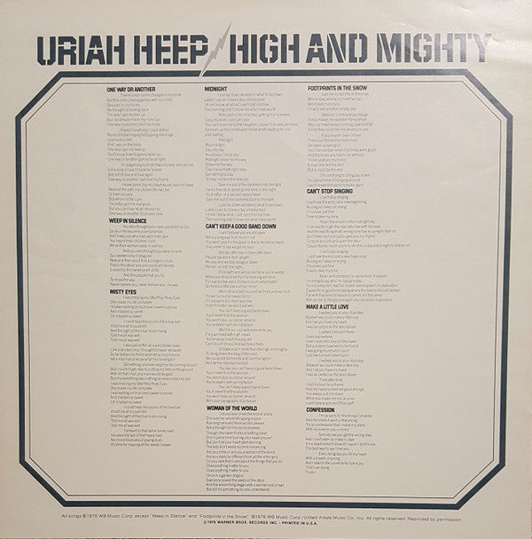 Uriah Heep : High And Mighty (LP,Album)