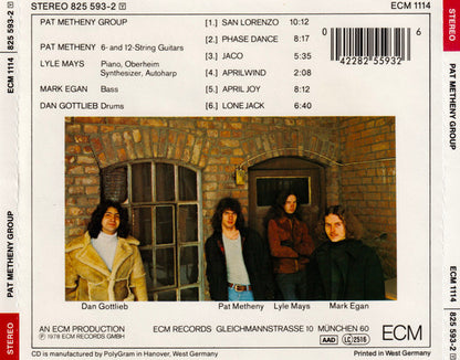 Pat Metheny Group : Pat Metheny Group (Album,Reissue)
