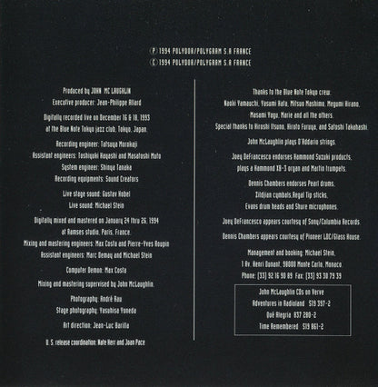 Free Spirits (4), The Featuring John McLaughlin : Tokyo Live (Album)