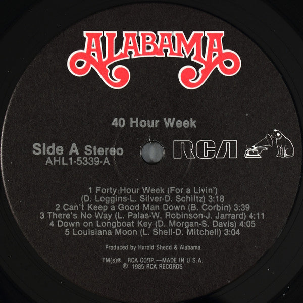 Alabama : 40 Hour Week (LP,Album,Stereo)