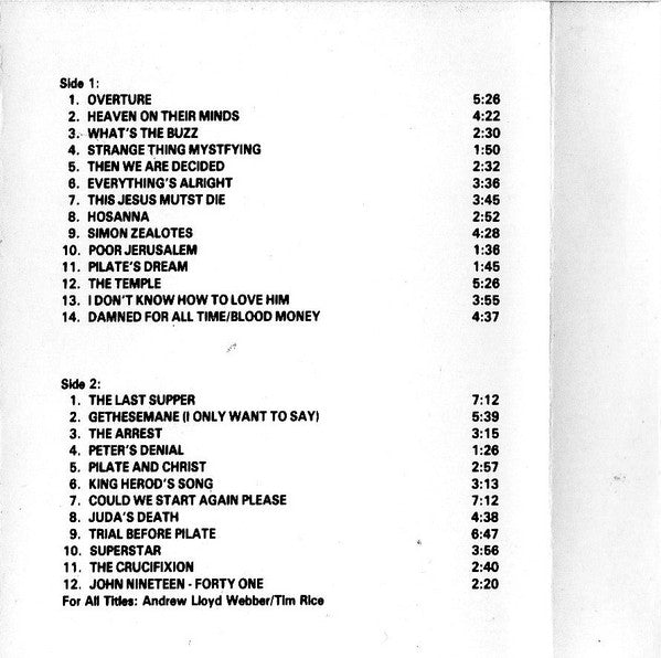 Various : Jesus Christ Superstar (The Original Motion Picture Sound Track Album) (Album,Reissue)