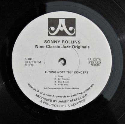 Jamey Aebersold : Sonny Rollins Nine Classic Jazz Originals (LP,Stereo)