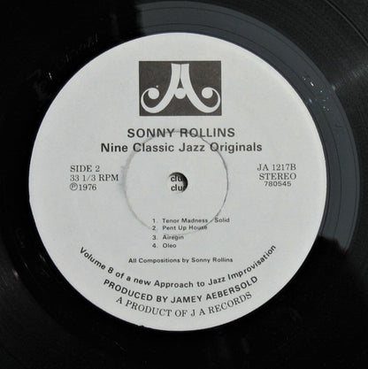Jamey Aebersold : Sonny Rollins Nine Classic Jazz Originals (LP,Stereo)