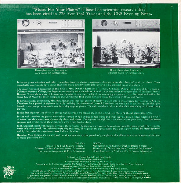 Various : Music For Your Plants (LP)