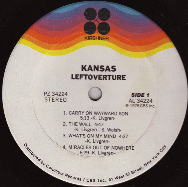 Kansas (2) : Leftoverture (LP,Album)