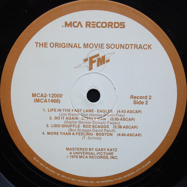 Various : FM (The Original Movie Soundtrack) (LP,Compilation)