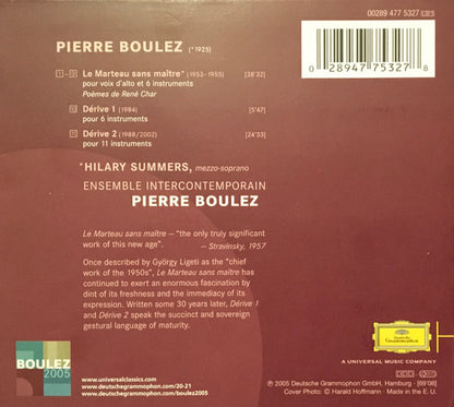 Pierre Boulez conducts Pierre Boulez, Ensemble Intercontemporain : Le Marteau Sans Maître | Dérive 1 & 2 (Album)