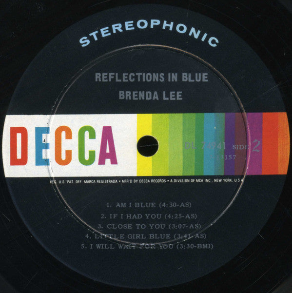 Brenda Lee : Reflections In Blue (LP,Album)