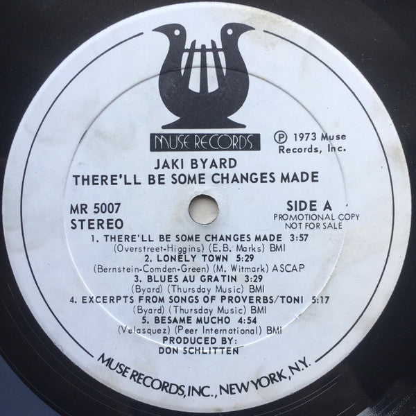 Jaki Byard : There'll Be Some Changes Made (LP,Promo)