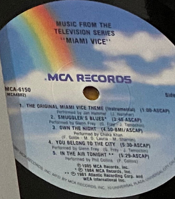 Various : Music From The Television Series "Miami Vice" (LP,Compilation)