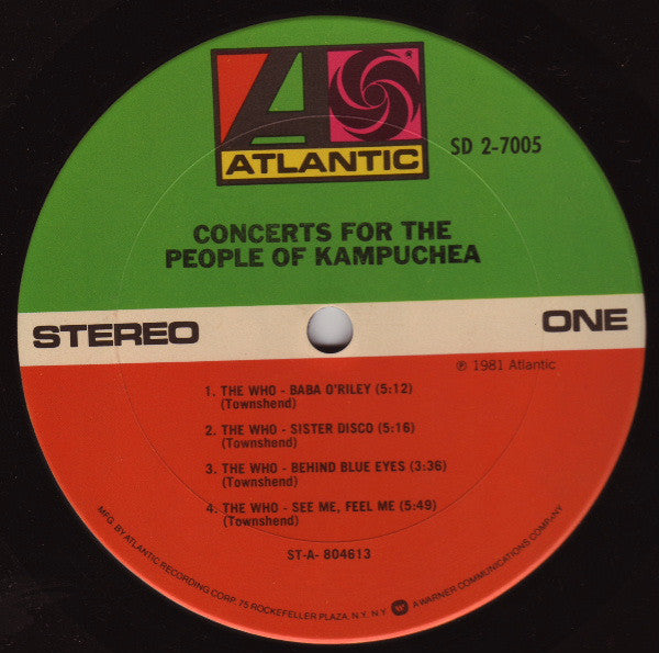 Various : Concerts For The People Of Kampuchea (LP,Album)