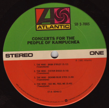 Various : Concerts For The People Of Kampuchea (LP,Album)