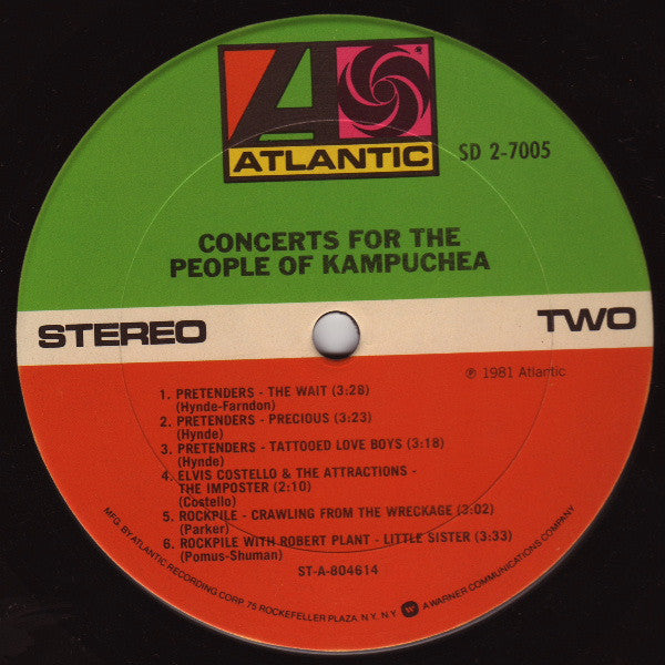 Various : Concerts For The People Of Kampuchea (LP,Album)