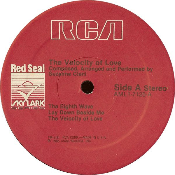 Suzanne Ciani : The Velocity Of Love (LP,Album)