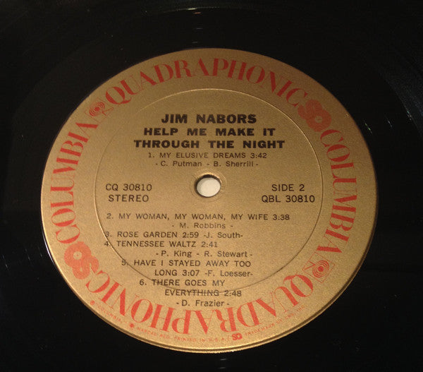 Jim Nabors : Help Me Make It Through The Night (LP,Album,Quadraphonic)