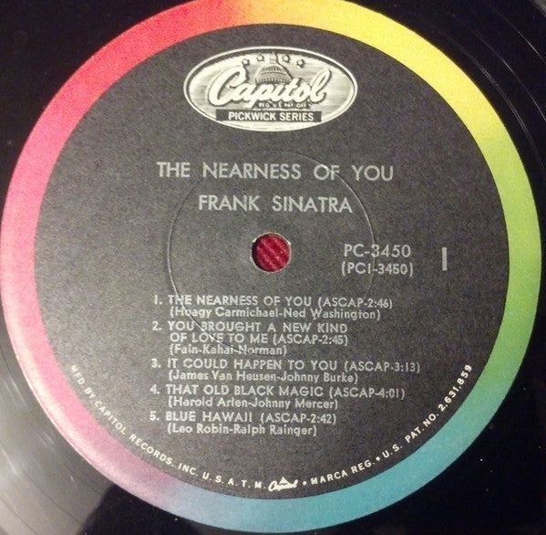 Frank Sinatra : The Nearness Of You (LP,Compilation,Mono)