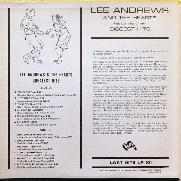 Lee Andrews & The Hearts : Featuring Their Biggest Hits (LP,Compilation,Reissue,Stereo)