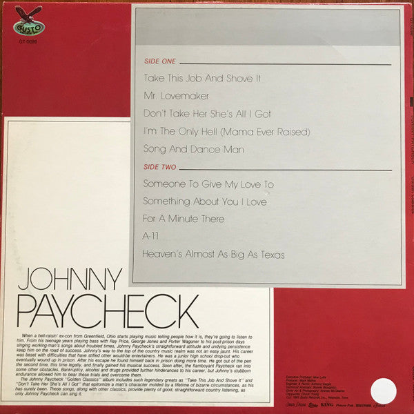 Johnny Paycheck : Golden Classics (LP,Compilation)