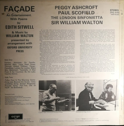 Peggy Ashcroft, Paul Scofield, Sir William Walton : Façade (LP,Album,Stereo)