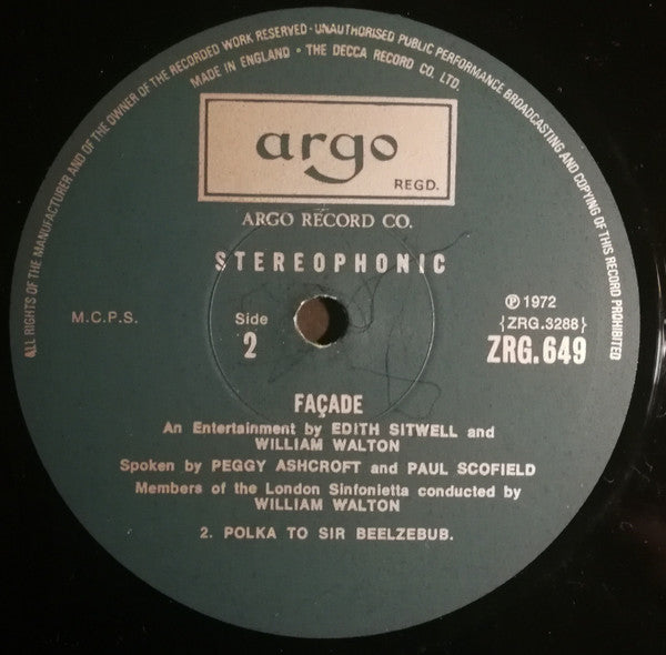Peggy Ashcroft, Paul Scofield, Sir William Walton : Façade (LP,Album,Stereo)