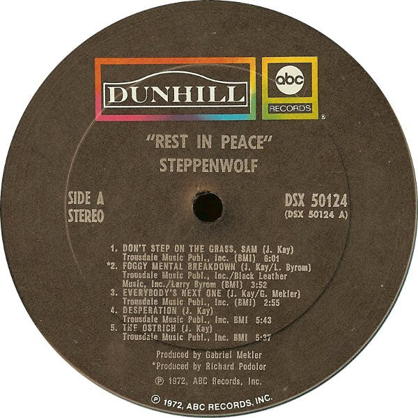 Steppenwolf : Rest In Peace (LP,Compilation,Stereo)