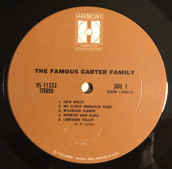 Carter Family, The : The Famous Carter Family (LP,Album,Stereo)