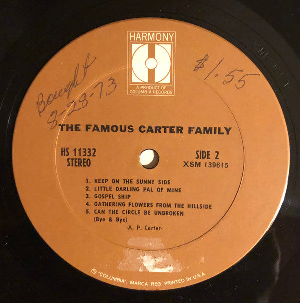 Carter Family, The : The Famous Carter Family (LP,Album,Stereo)