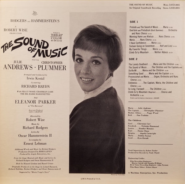 Rodgers & Hammerstein / Julie Andrews, Christopher Plummer, Irwin Kostal : The Sound Of Music (An Original Soundtrack Recording) (LP,Album,Misprint,Mono)