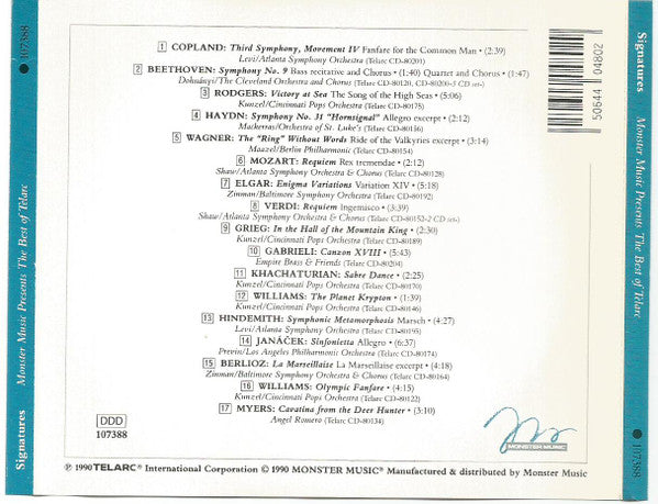 Various : Signatures - Monster Music Presents The Best Of Telarc (Compilation,Stereo)