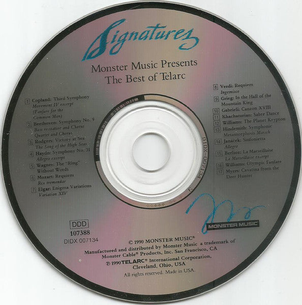 Various : Signatures - Monster Music Presents The Best Of Telarc (Compilation,Stereo)