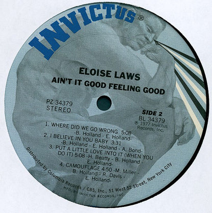 Eloise Laws : Ain't It Good Feeling Good (LP,Album)