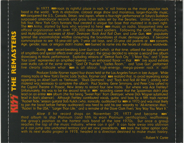 Kiss : Alive II (Album,Club Edition,Reissue,Remastered)