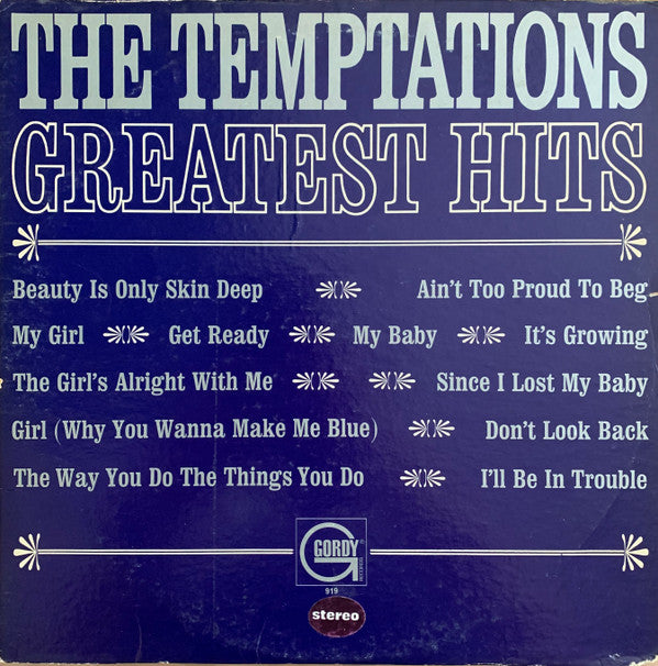 Temptations, The : The Temptations Greatest Hits (LP,Compilation,Stereo)