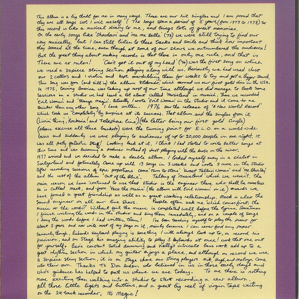 Electric Light Orchestra : ELO's Greatest Hits (Compilation,Club Edition,Reissue)