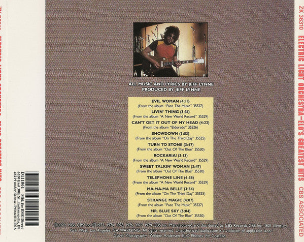 Electric Light Orchestra : ELO's Greatest Hits (Compilation,Club Edition,Reissue)