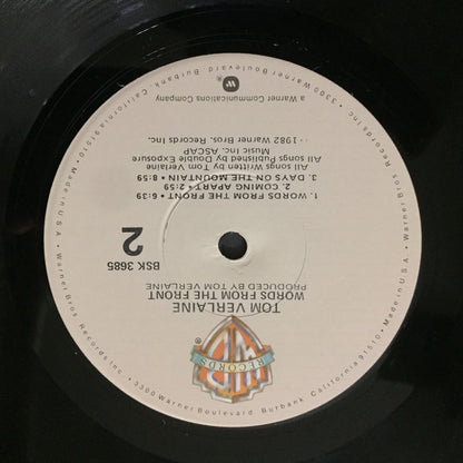 Tom Verlaine : Words From The Front (LP,Album)