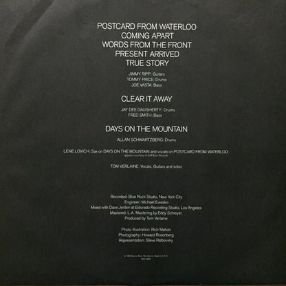 Tom Verlaine : Words From The Front (LP,Album)