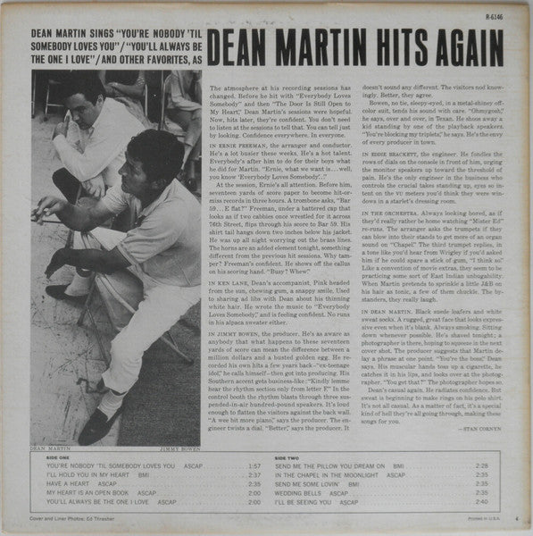 Dean Martin : Dean Martin Hits Again (LP,Album,Mono)