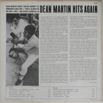 Dean Martin : Dean Martin Hits Again (LP,Album,Mono)