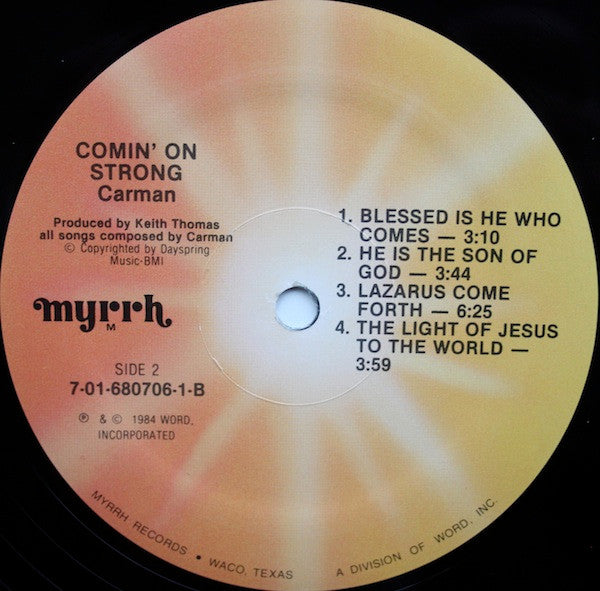 Carman : Comin' On Strong (LP)