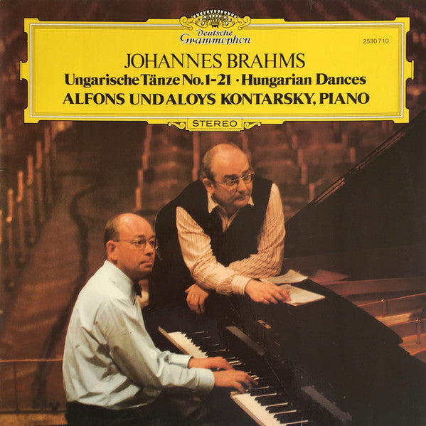 Johannes Brahms - Alfons & Aloys Kontarsky : Ungarische Tänze No. 1-21 (LP,Stereo)