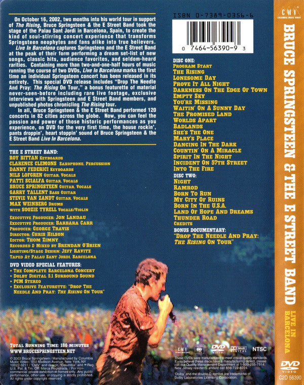 Bruce Springsteen & The E-Street Band : Live In Barcelona (2xDVD-V, NTSC, Dol)