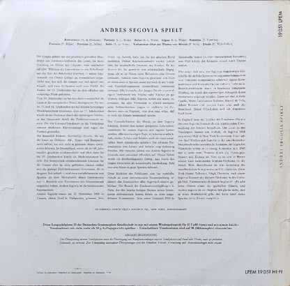 Andrés Segovia : Spielt (LP,Mono)
