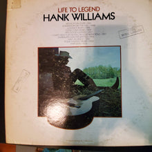 Hank Williams : Life To Legend (LP,Compilation,Promo,Stereo)